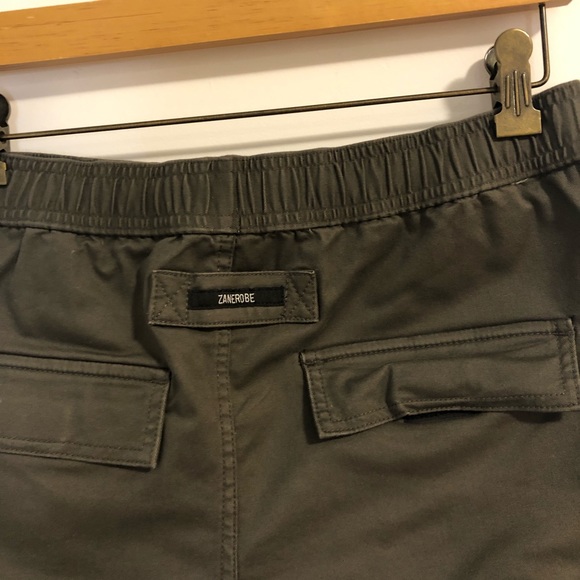 MEN’S NEW Zanerobe Size 32 Sureshot Cargo Shorts Black - Picture 3 of 7